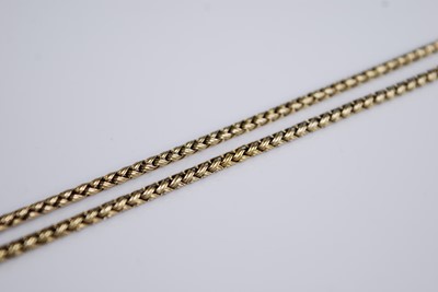 Lot 2303 - A yellow metal plaited link guard...