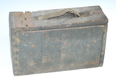 Lot 162 - A green painted pine box, possibly used for...