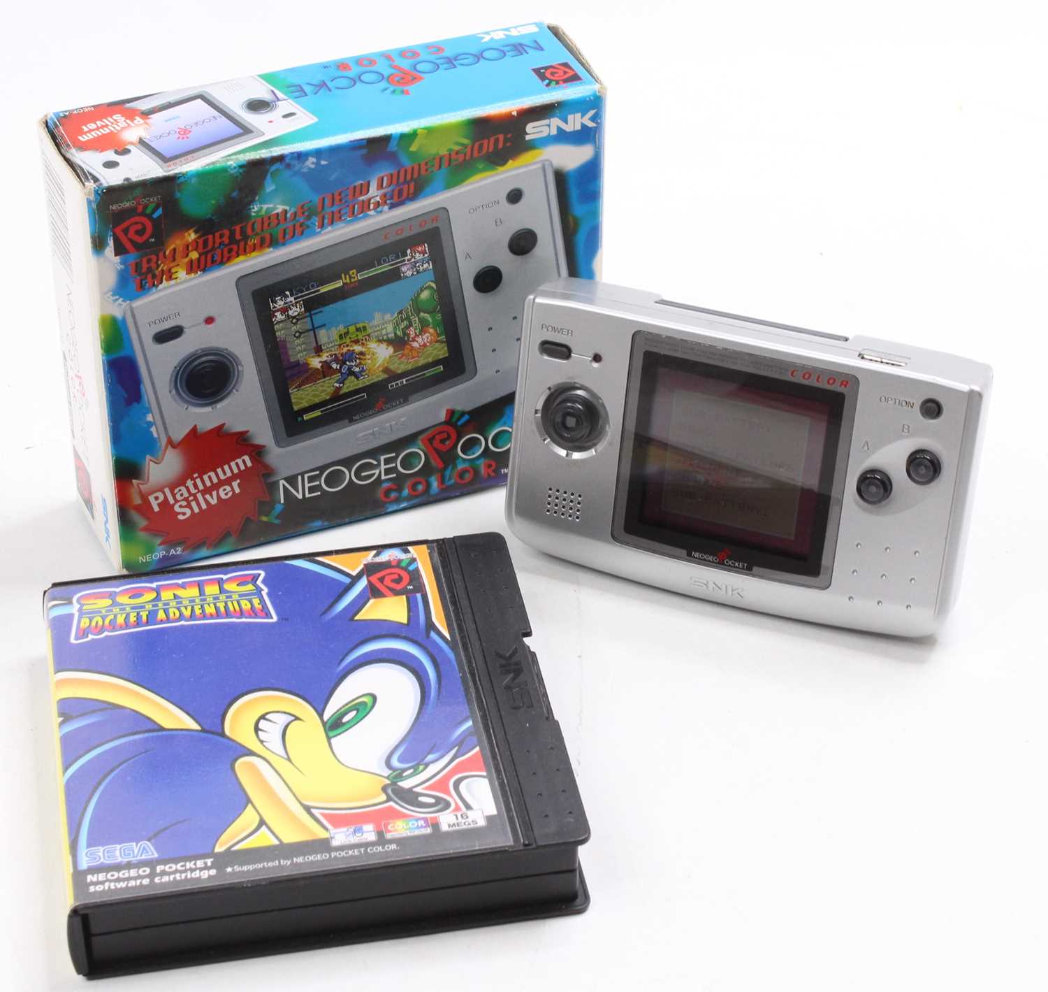 Lot 1059 - A boxed SNK Neo Geo pocket colour interactive...