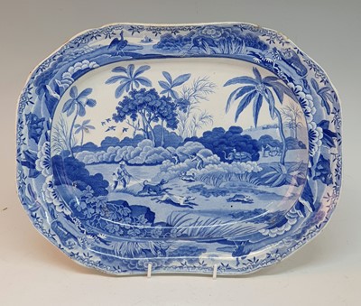 Lot 2068 - A circa 1810 Spode Indian Sporting series meat...