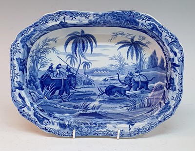 Lot 2066 - A circa 1810 Spode Indian Sporting series bue...