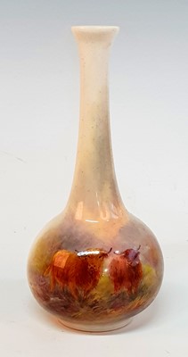 Lot 2099 - A circa 1934 Royal Worcester bud vase, shape...