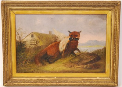 Lot 439 - English school, late 19th century, fox with...