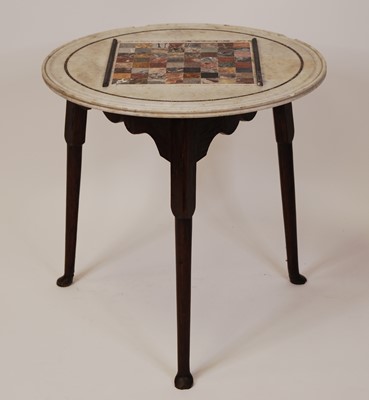 Lot 2551 - A 19th century marble inlaid circular...