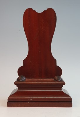 Lot 2364 - A 19th century mahogany charger stand, the...