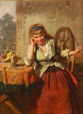 Lot 2501 - Edwin Roberts (1840-1917) - The Eavesdropper,...