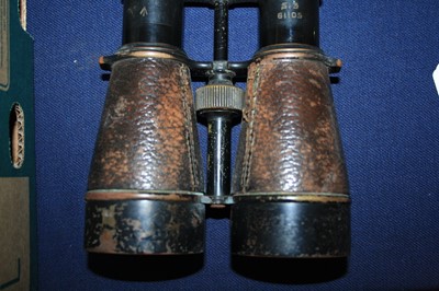 Lot 43 - A pair of WW I military binoculars, with War...