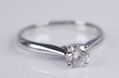 Lot 2266 - A contemporary 18ct white gold diamond...