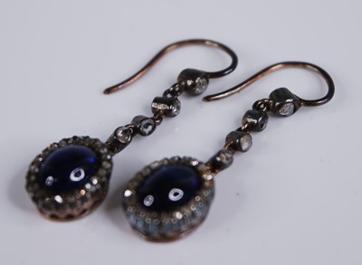 Lot 2191 - A pair of early 20th century sapphire and...