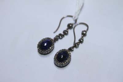 Lot 2191 - A pair of early 20th century sapphire and...