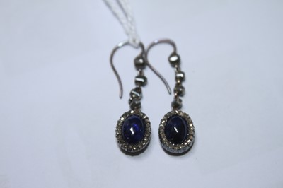 Lot 2191 - A pair of early 20th century sapphire and...