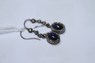 Lot 2191 - A pair of early 20th century sapphire and...