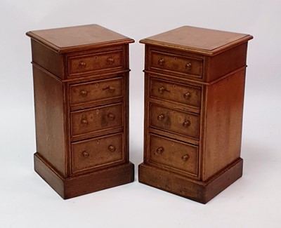 Lot 2563 - A pair of Victorian style walnut and figured...