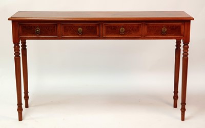 Lot 2535 - A walnut and figured walnut hall table, in the...