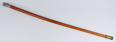 Lot 203 - A WW II period swagger stick, having a malacca...