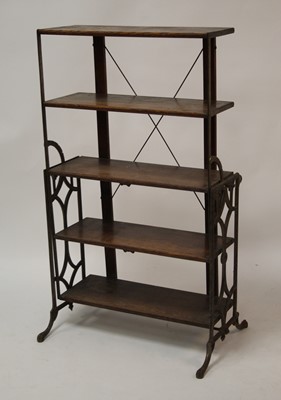 Lot 2579 - An early 20th century French oak and wrought...