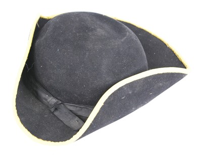 Lot 224 - A Chelsea Pensioners tricorn hat, in black...
