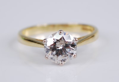 Lot 2286 - An 18ct yellow and white gold diamond...