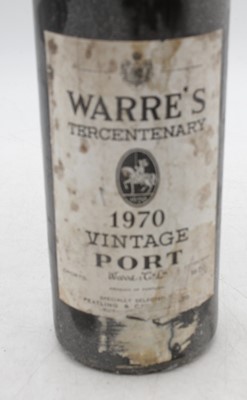 Lot 1337 - Warre's Tercentenary vintage port, 1970, one...