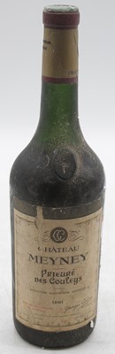 Lot 1110 - Château Meyney, 1961, Saint-Estephe, one bottle