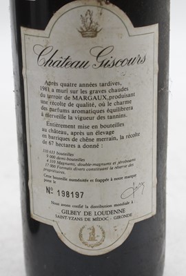 Lot 1111 - Château Giscours, 1981, Margaux, one bottle;...