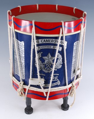 Lot 298 - A post WW II Regimental drum for The...