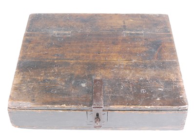 Lot 263 - A stained pine writing slope, possibly trench...