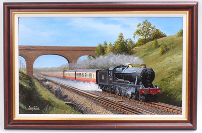 Lot 70 - An original oil on canvas by Barry G Price,...