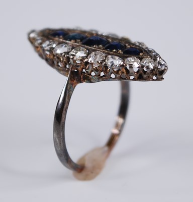 Lot 2187 - An Edwardian yellow metal, sapphire and...