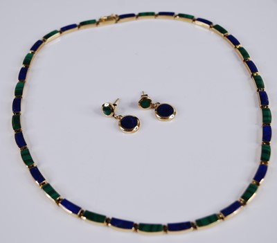 Lot 2213 - A Gundert of Chile 18ct yellow gold and lapis...