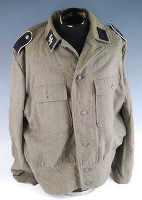 Lot 312 - A German SS tunic, with collar tabs,...