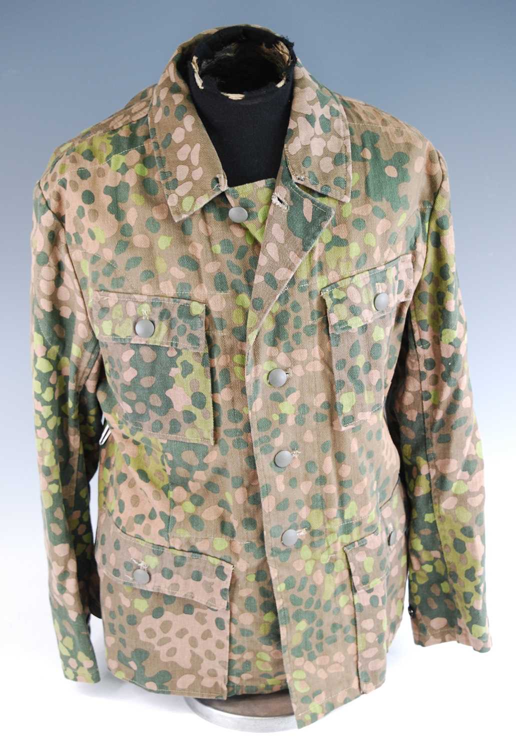 Lot 313 - A German SS camouflage tunic, in dot pattern...