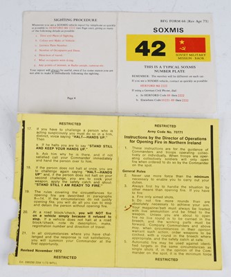 Lot 323 - A Cold War Soxmis Vehicle Sighting Procedure...