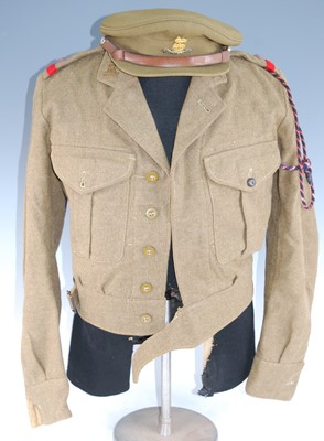 Lot 337 - A WW II Battle Dress Blouse with Labour Corps...