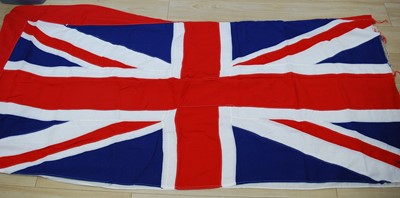 Lot 353 - An extremely large white ensign cotton flag,...