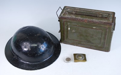 Lot 354 - A U.S. Army Cal 30 M1 ammunition box, together...