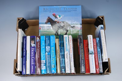 Lot 388 - Two boxes of books, mainly being racehorse and...