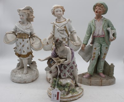 Lot 59 - A German porcelain figure of a mother and...
