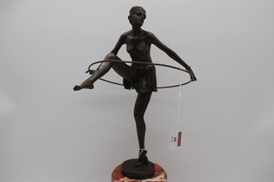 Lot 66 - An Art Deco style bronze figure of a dancer,...