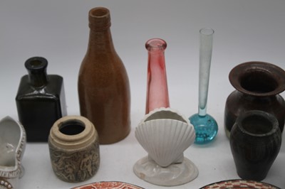 Lot 80 - A collection of ceramics to include a relief...