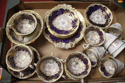 Lot 81 - A Victorian gilt decorated part tea service