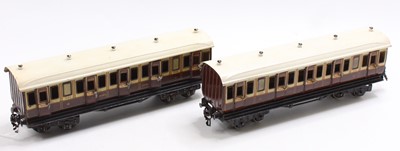 Lot 164 - Two LNWR bogie coaches made by Carette in...