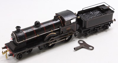 Lot 167 - Bing 0 gauge 4-4-0 clockwork loco & coal-rail...