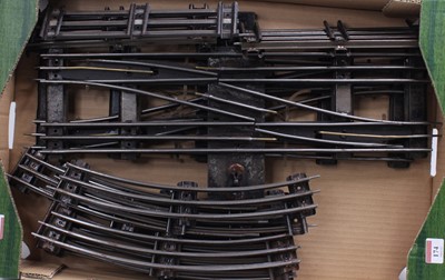 Lot 174 - Hornby 0-gauge electric track: one each R/h &...