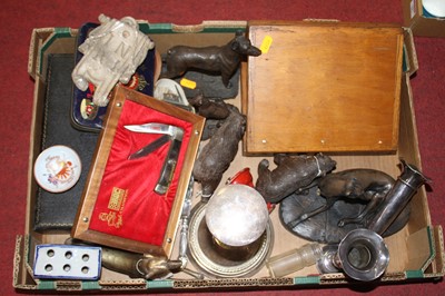 Lot 108 - Miscellaneous items to include a bronze resin...