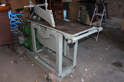 Lot 47 - A Lister D powered Liner Saw Bench, hand...