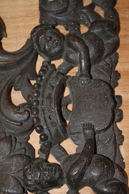 Lot 138 - A collection of antique wooden carvings to...