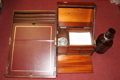 Lot 176 - A Remy Martin cognac branded writing slope,...