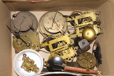 Lot 193 - A collection of various clock parts to include...
