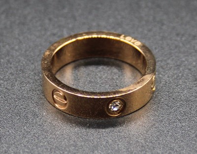 Lot 459 - After Cartier - an 18ct rose gold and cz set...